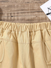 Boys Casual Thin Cotton Elastic Waist Shorts Kids Summer Clothes