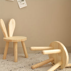 Wooden Rabbit Ears Small Stool Shoe Changing Stool