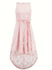 Lace Tank Dress With Belt
