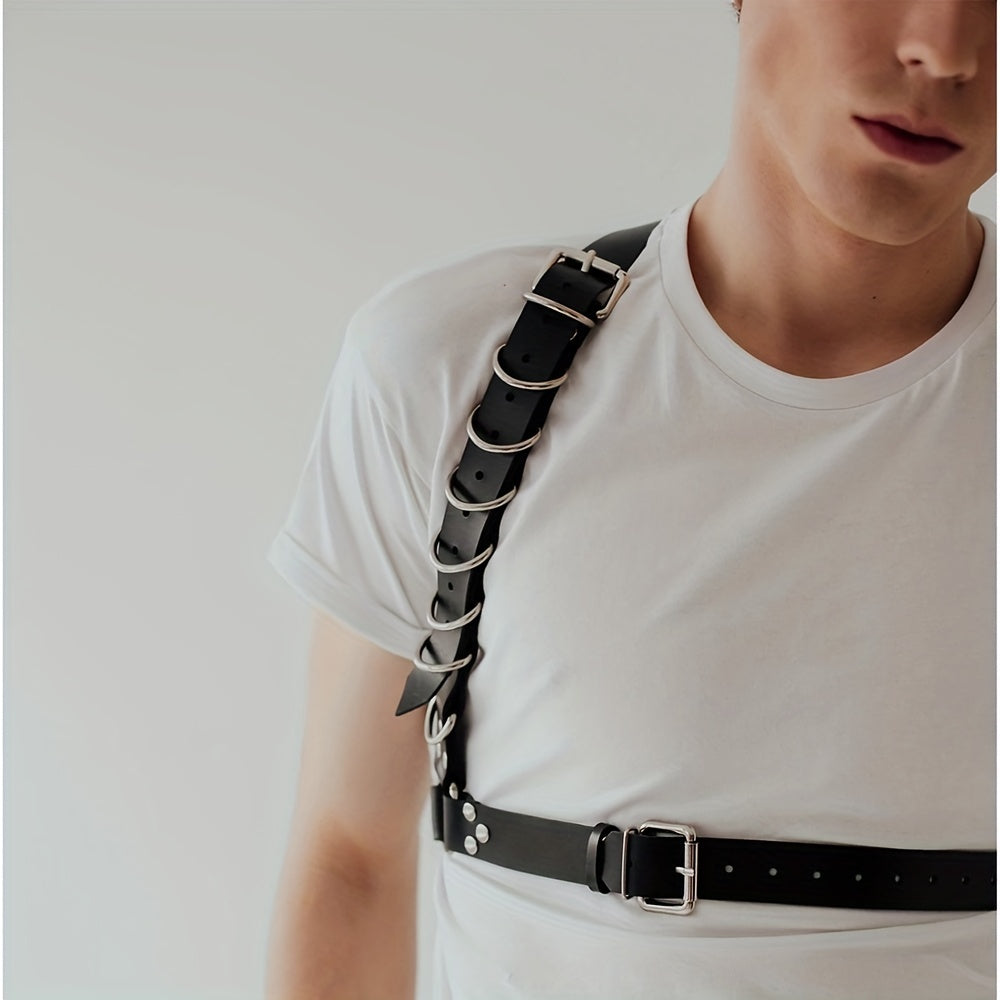 Men's Punk Body Chest Harness Shoulder Strap Belt