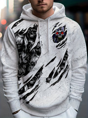 Men's Casual Skull Pattern 3D Print Hoodie Sweatshirt Outdoor Sports