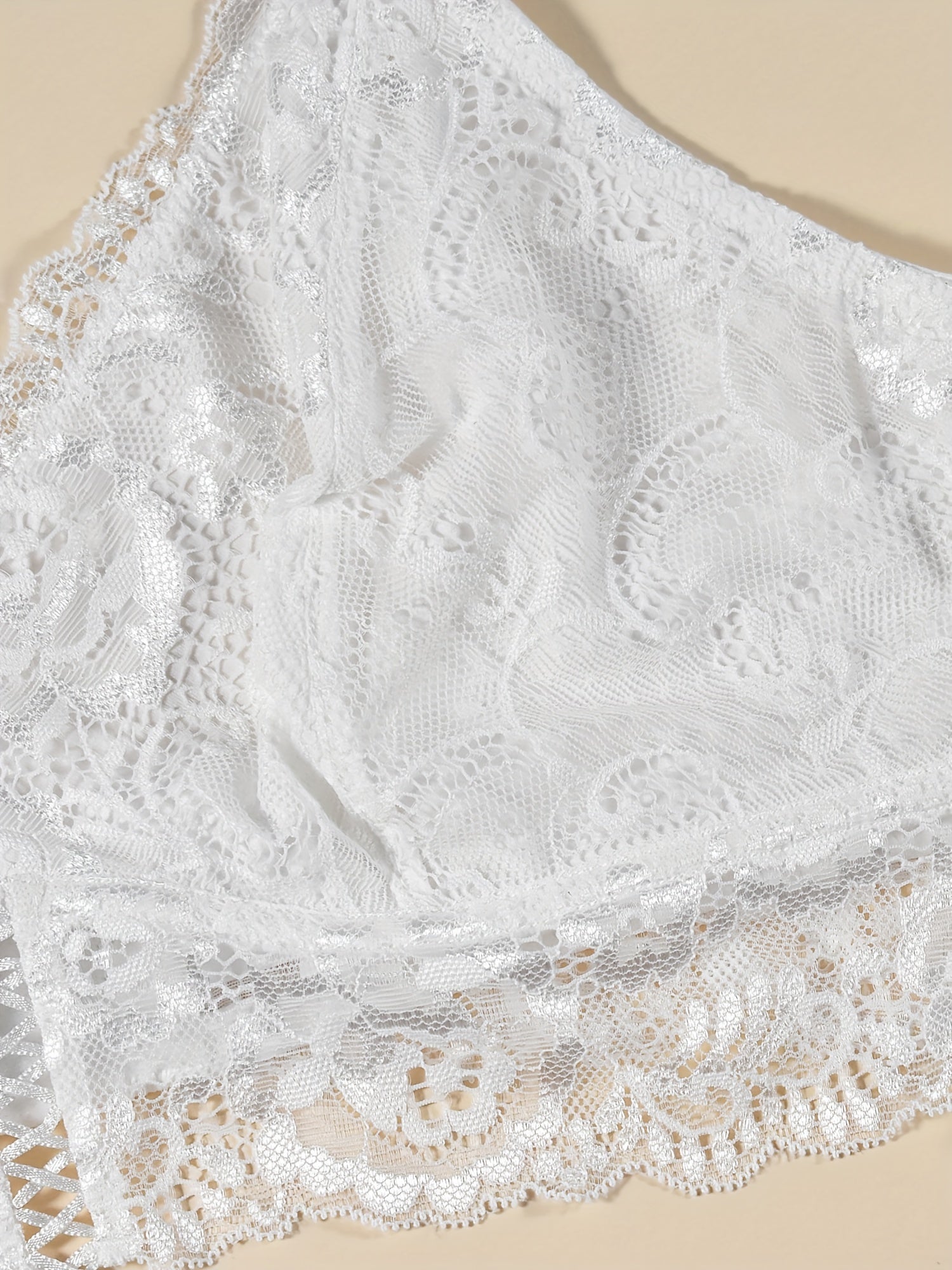 Floral Lace Wireless Bra Comfy & Cut Out Bra Women's Lingerie