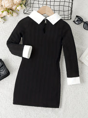 Girls Light Stretch Fit Long Sleeve Dress