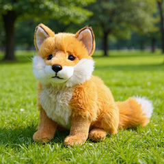 Realistic Fox Plush Toy Ultra Soft Huggable Animal Doll