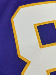Men's No. 18 Rugby Jersey V Neck Short Sleeve Purple