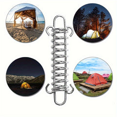4pcs Camping Tent Rope Spring Buckles Strong Steel Hook Awning Fix Buckle