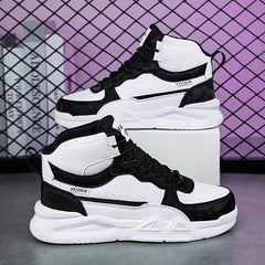 Kids Solid Skate Shoes Comfy Platform Sneakers For School