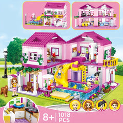 Girls Building Blocks Summer Villa Princess Castle Play House Toy