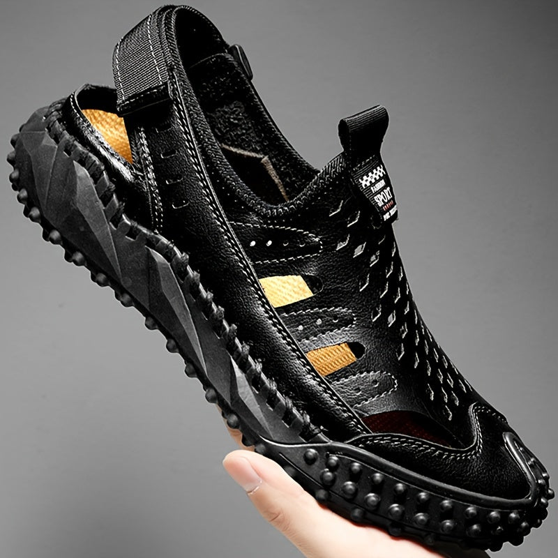 Men's Hollow Breathable Sandals Lightweight Non slip Comfortable Slippers