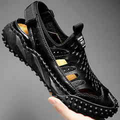 Men's Hollow Breathable Sandals Lightweight Non slip Comfortable Slippers