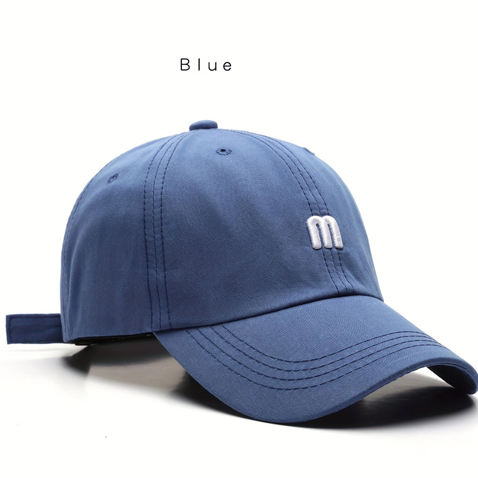 M Letter Embroidery Summer Adjustable Baseball Cap Casual Peaked Cap