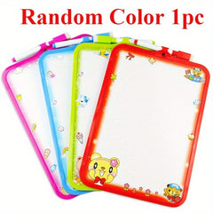 Dual Sided Dry Erase Board Portable with Eraser Holder Pastel Colors Pink Green