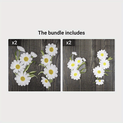 Embroidered Applique Daisy Patches Sewing Large Small Chrysanthemum Patch