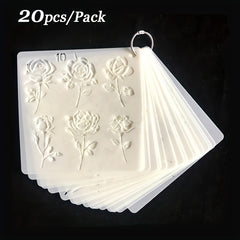 20pcs Reusable Flower Art Stencils DIY Sunflower Paint Template for Wood Glass