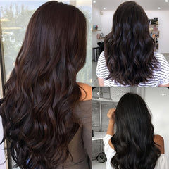 Long Curly Clip-In Hair Extension Seamless Double Weft 5 Clips