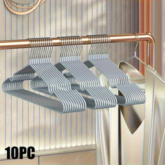 10pc Non-slip Metal Clothes Hangers with Rubber Anti-slip Heavy Duty Rack