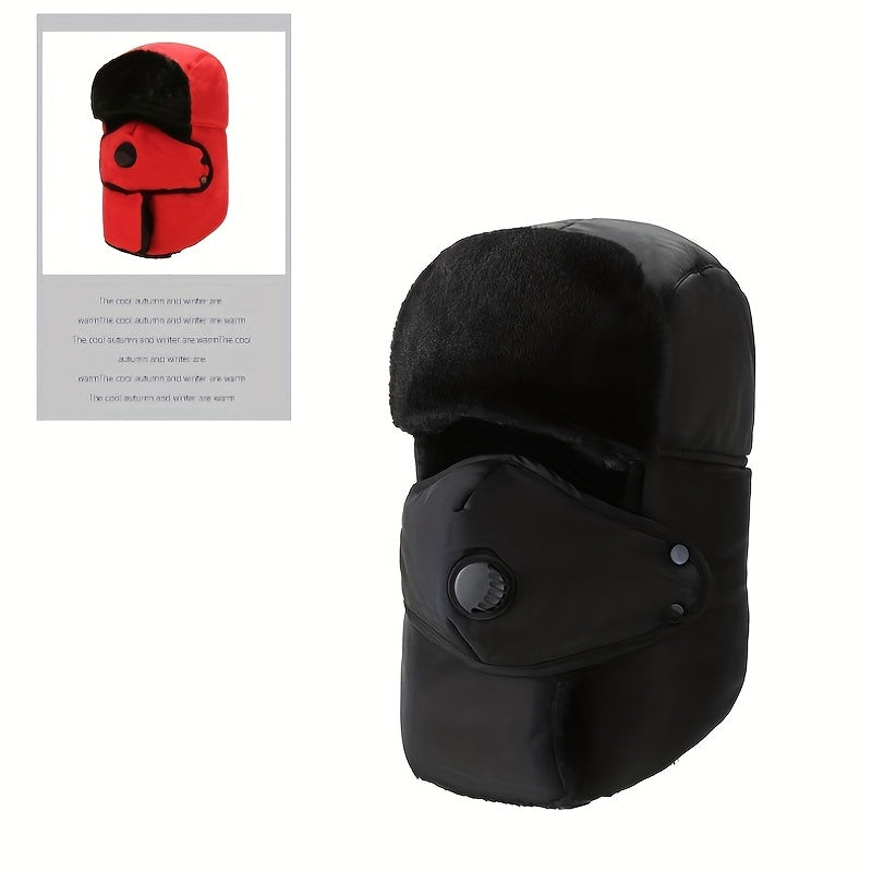 Winter Thickened Windproof Warm Hat With Mask Neck Protector