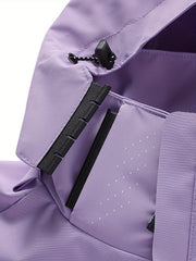 Women's Soft Shell Ski Jacket Windproof & Waterproof Full Zipper Snow Coat