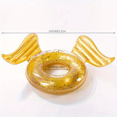 Adult Inflatable Angel Wing Swimming Ring Glitter PVC