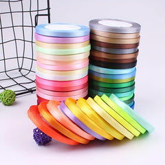 25yd Roll 6mm Silk Satin Ribbon For Craft Wedding Christmas DIY Gift Wrapping