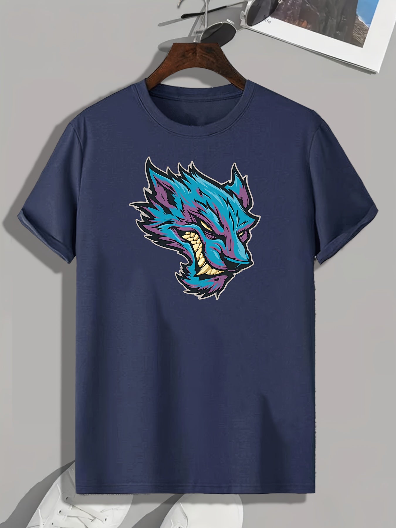 Men's Animal Print Comfy T-Shirt for Outdoor Summer