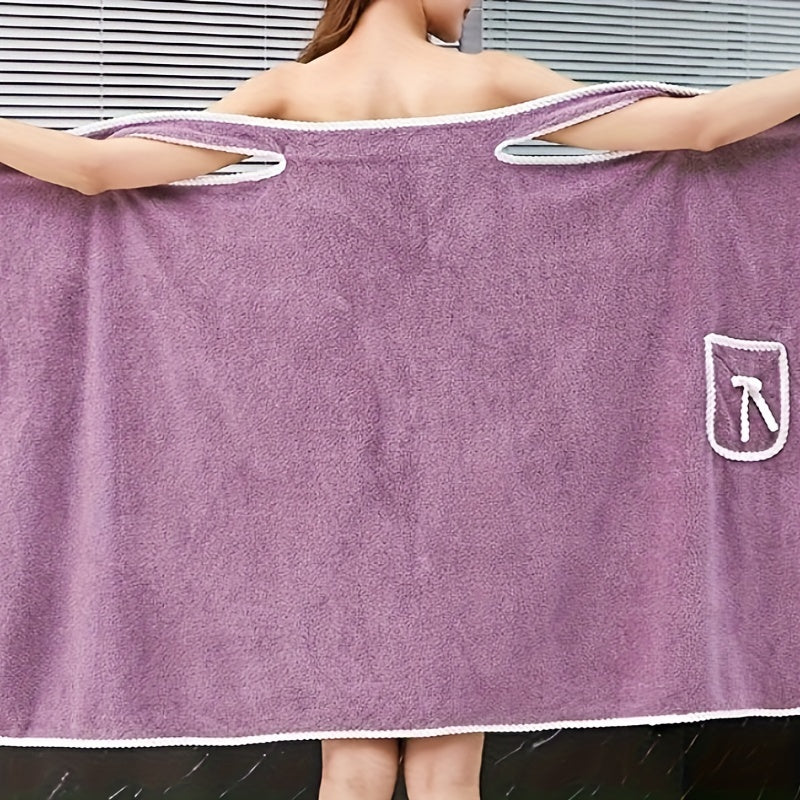 Quick Drying Wearable Bath Towel Thick Absorbent Shower Wrap