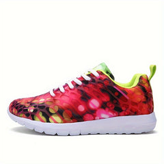 Women's Printed Lace-up Sports Shoes Breathable Outdoor Sneakers