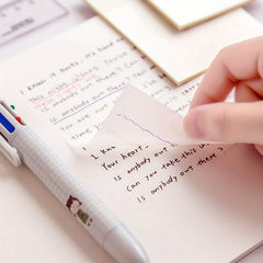 Transparent Sticky Notes - 50 Sheets, Waterproof, Self-adhesive Pads