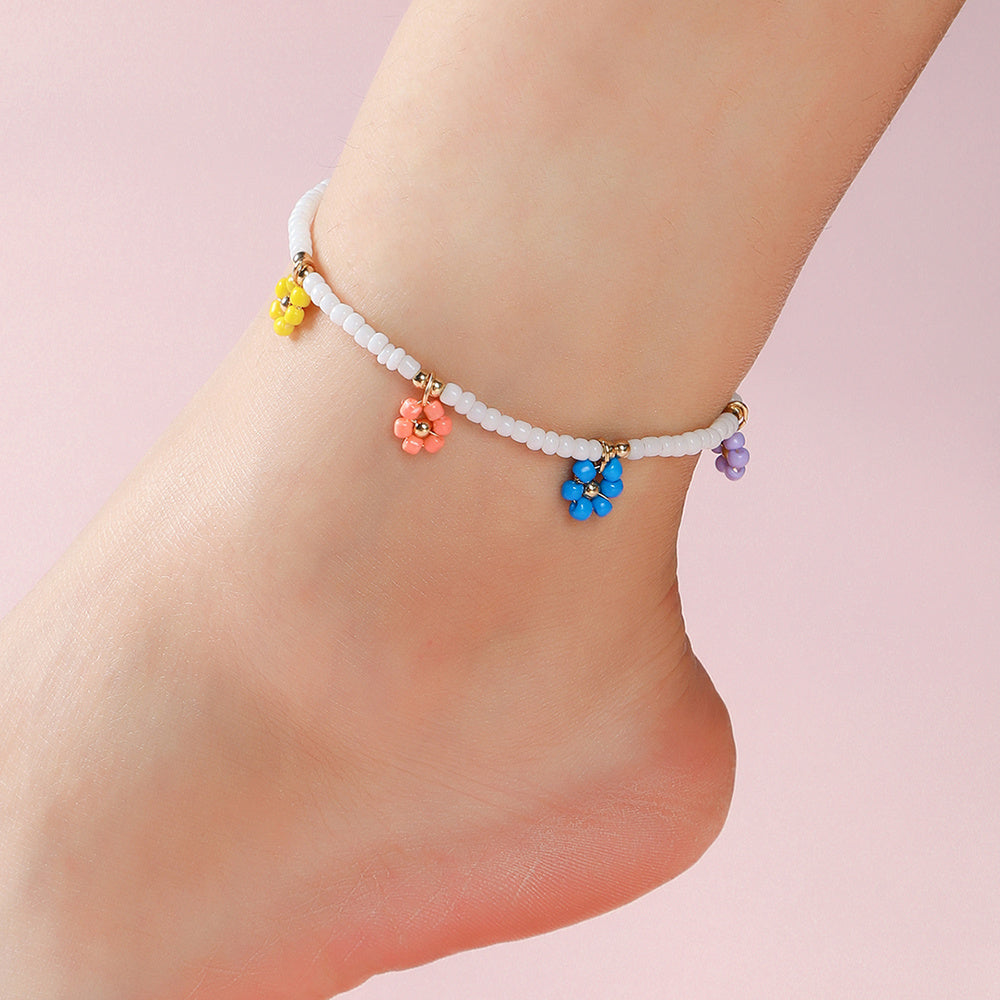 Colorful Flower Children's Anklet Gift Kids Accessories