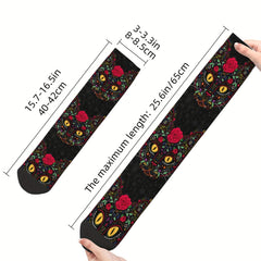 Mexican Skulls Crew Socks Hip Hop Crazy Outdoor Sports Funny Socks