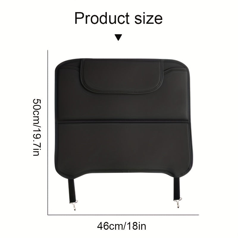 PU Leather Anti Kick Pad & Organizer Storage Bag for Car