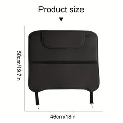PU Leather Anti Kick Pad & Organizer Storage Bag for Car