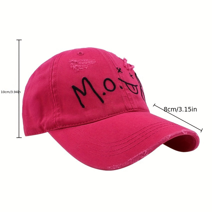 Curved Eaves Soft Cap Embroidered Letters Male Female Baseball Cap