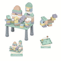 56pcs Colorful Plastic Building Blocks Toy Ideal Holiday Gift