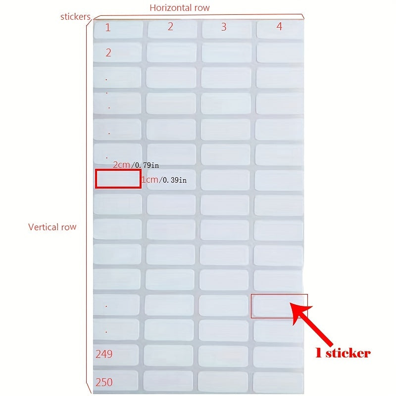 500 Sheet Diamond Painting Label Paper Square Sticker