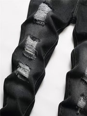 Boys Distressed Jeans Skinny Fit Washed Denim Pants