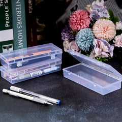 Small Plastic Storage Box with Hinge Cover for Beads & Crafts
