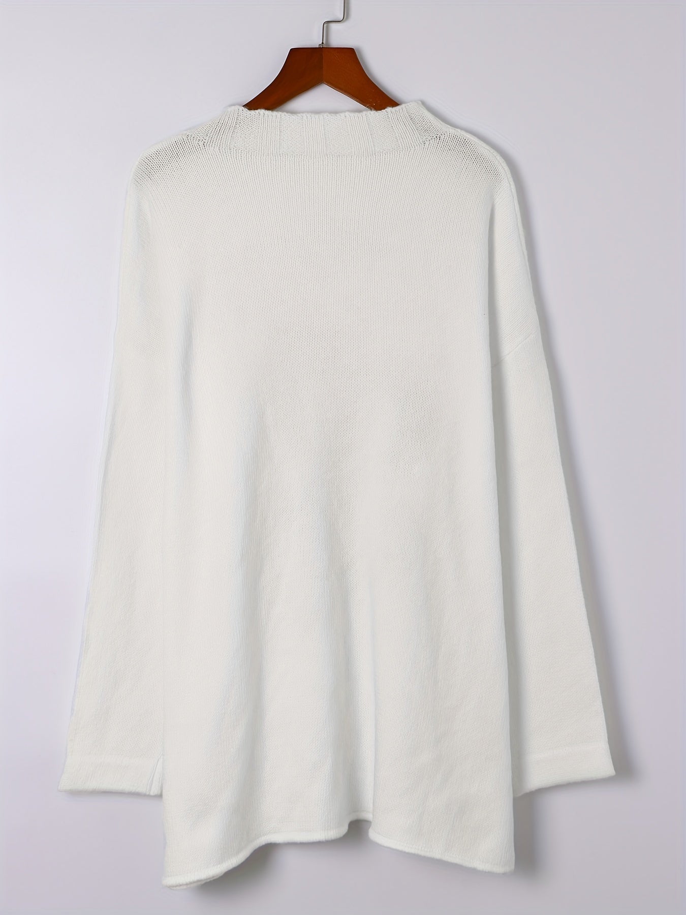 Heart Pattern Sweater Long Sleeve Round Neck Pullover Jumper