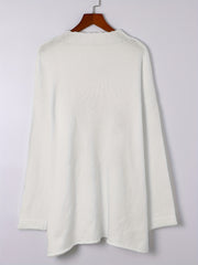 Heart Pattern Sweater Long Sleeve Round Neck Pullover Jumper