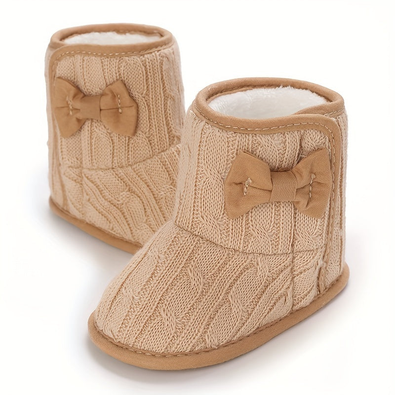 Bowknot Soft Warm Boots for Baby Girls