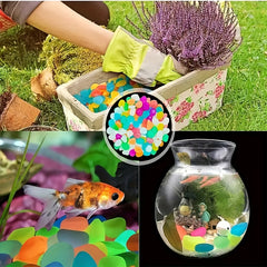 100pcs 500pcs Bag Glow In The Dark Pebbles Magical Garden Aquarium Landscaping