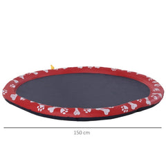 Pet Splash Sprinkler Pad for Dogs & Cats, Paw Print Design