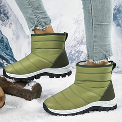 Non Slip Medium Tube Snow Boots Thickened Velvet Warm Shoes