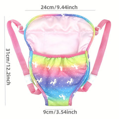 Adjustable Doll Carrier Backpack for 17-18 Inch Dolls