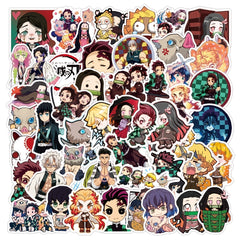 50pcs Anime Vinyl Waterproof Sticker Packs For Skateboard Luggage Laptop Bottle