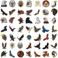 Eagle Graffiti Stickers 50pcs Waterproof Stationery Label Stickers