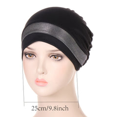 Glitter Bandana Cap Turban for Women, Hijab Cap Wrap Headscarf