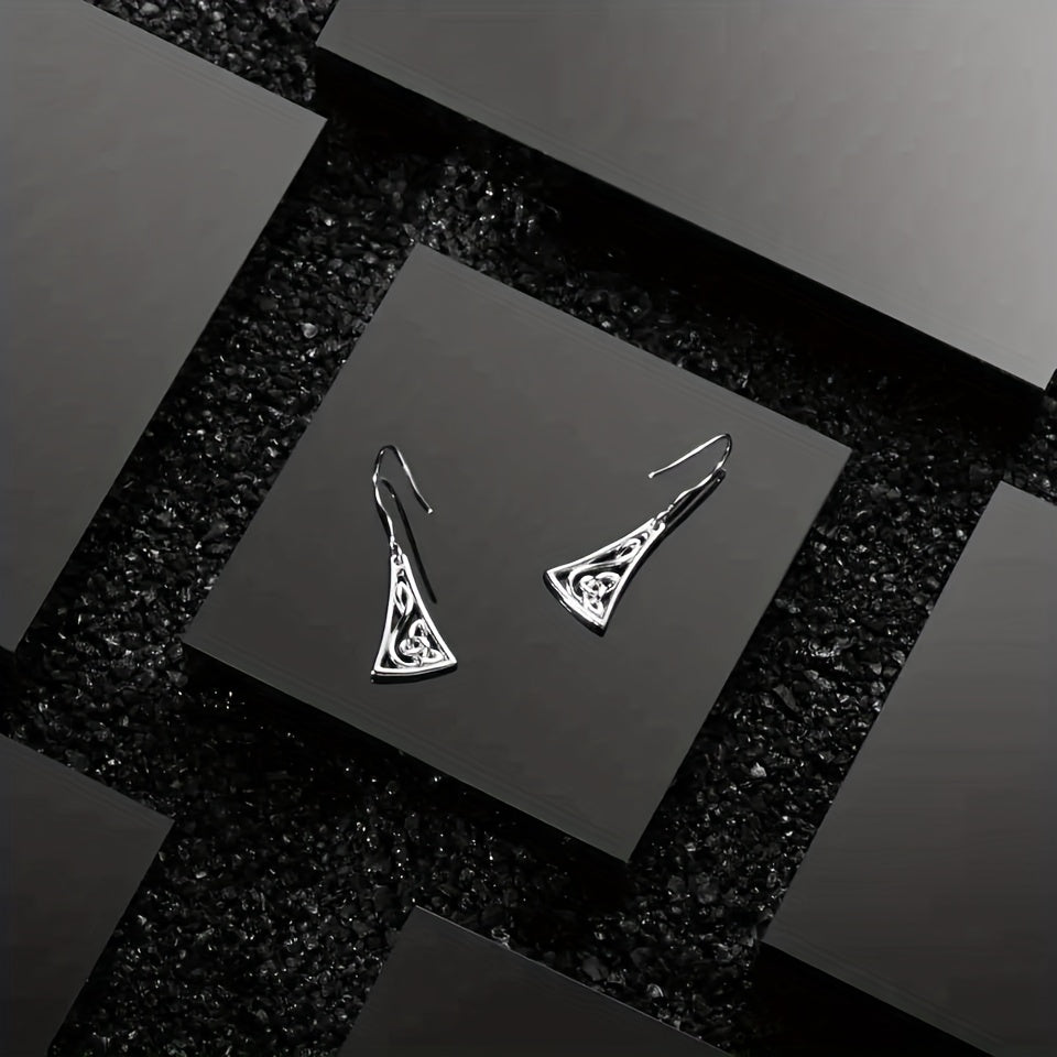 925 Sterling Silver Dainty Knot Drop Earrings