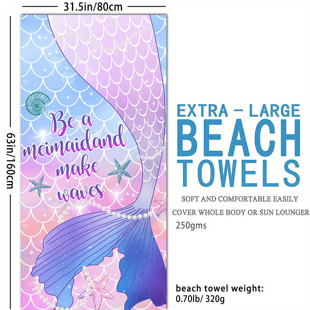 Mermaid Beach Towel 70.8 x 35.4