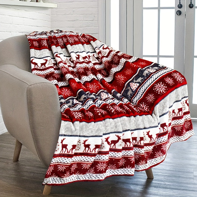 Christmas Decoration Blanket Soft Plush for Home & Outdoor Use